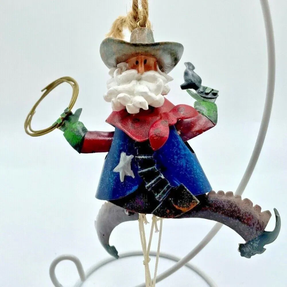 NEW Western Cowboy Ornament Sheriff Marshal Pull String 5